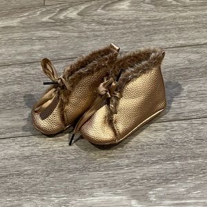 Small shop gold booties